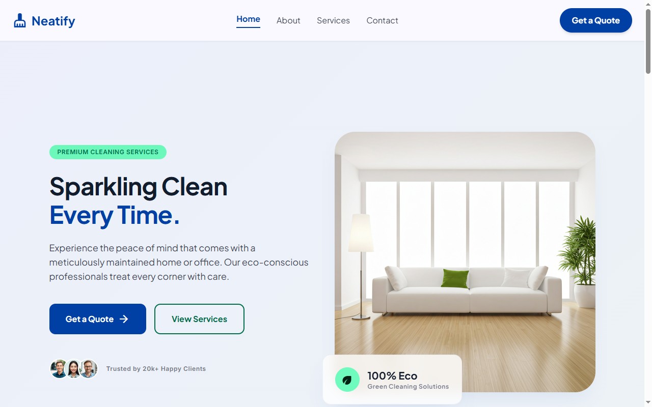 Cleaning Service Website