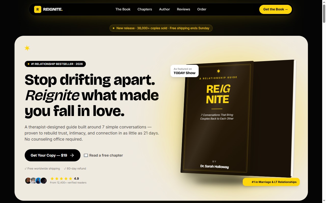 REIGNITE — Sales Funnel Landing Page