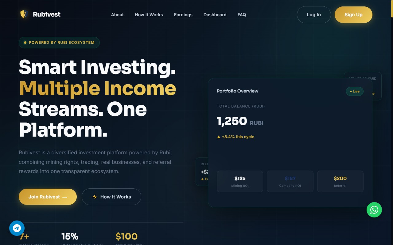 RubiVest — Investment Platform